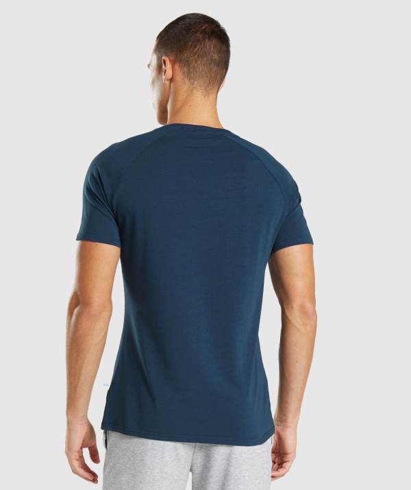 Panske Tricka Gymshark Apollo Námornícka Modrá | UM8042765